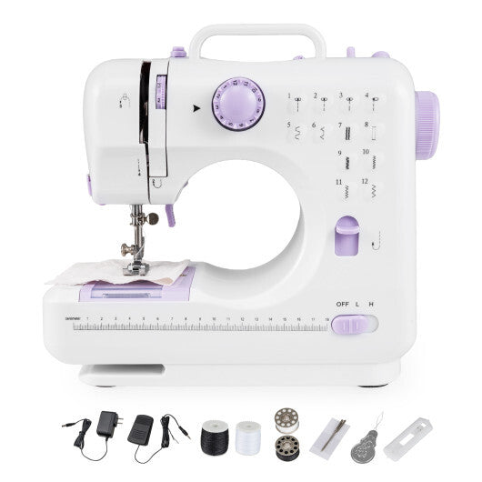 Sewing Machine for Beginners Mini Sewing Machine with 12 Built-in Stitches W2B