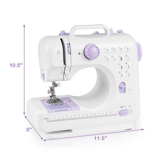 Sewing Machine for Beginners Mini Sewing Machine with 12 Built-in Stitches W2B