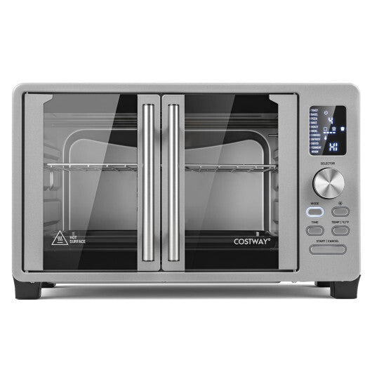 26.4 Quart French Door Convection Toaster Oven with 11 Presets-Silver W2B