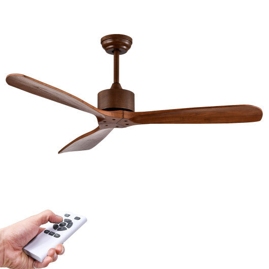 52 Inch Modern Brushed Nickel Finish Ceiling Fan with Remote Control W2B
