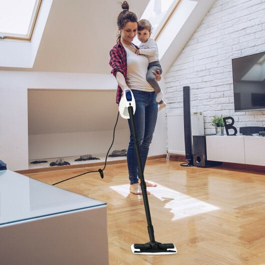 1400W Multipurpose Pressurized Steam Cleaner With 17 Pieces Accessories-Gray W2B