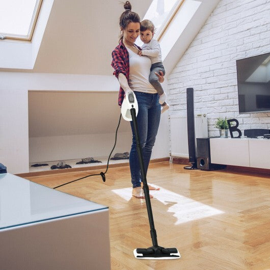 1400W Multipurpose Pressurized Steam Cleaner With 17 Pieces Accessories-Gray W2B