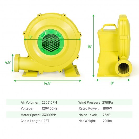 1100W Air Blower Inflatable Blower for Inflatable Bounce House W2B