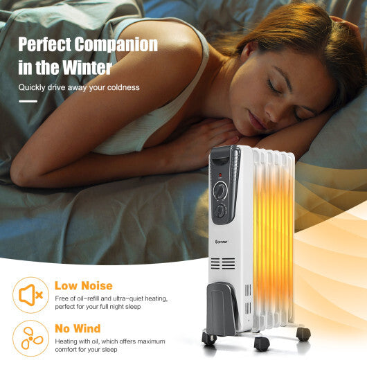 1500W Electric Space Heater with Adjustable Thermostat W2B