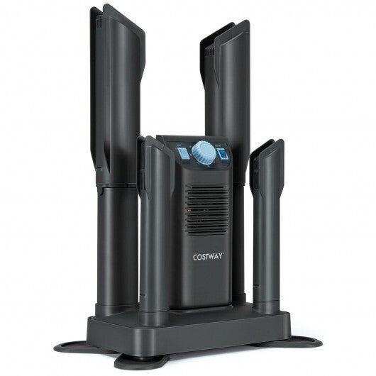 Electric Shoe Boot Dryer 4 Shoes with 180 Mins Timer Ozone Disinfection-Gray - Color: Gray W2B