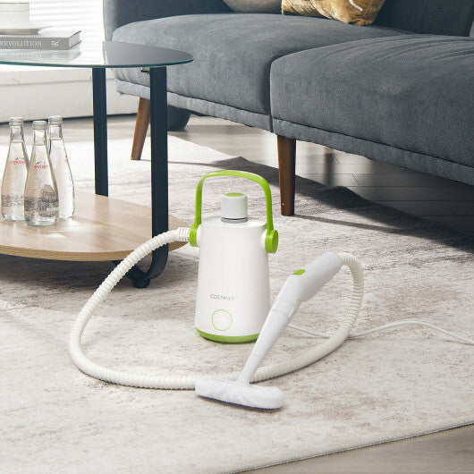 1000W Multifunction Portable Hand-held Steam Cleaner with 10 Accessories-Green W2B