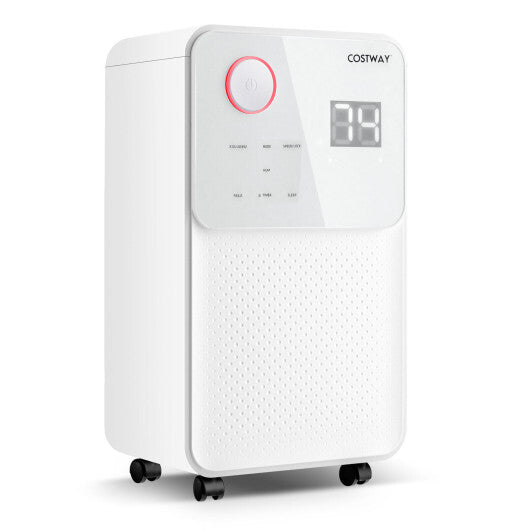 32 Pints 2000 Sq. Ft Dehumidifier for Home and Basements with 3-Color Digital Display-White W2B