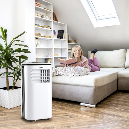 9000 BTU 3 in 1 Portable Air Conditioner with Fan and Dehumidifier-White W2B