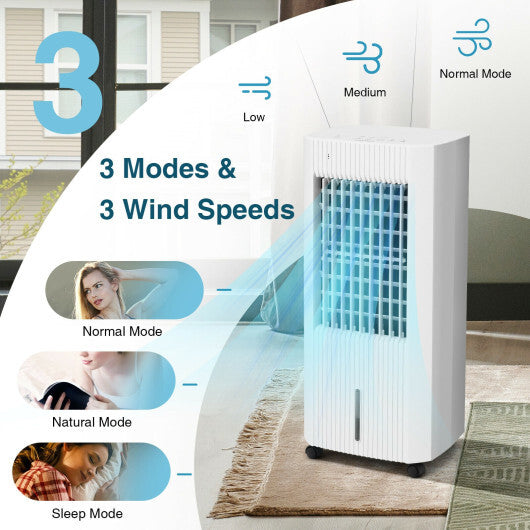 3-in-1 Evaporative Air Cooler with 3 Modes-White W2B