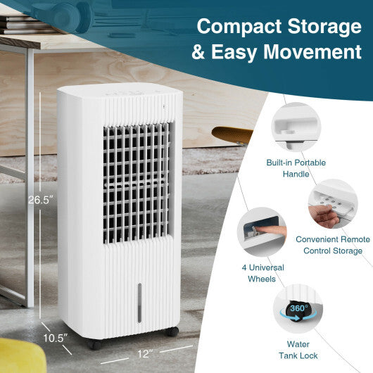 3-in-1 Evaporative Air Cooler with 3 Modes-White W2B