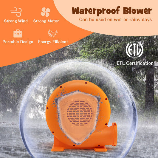 380W Air Blower (0.5HP) for Inflatables with 25 feet Wire and GFCI Plug W2B