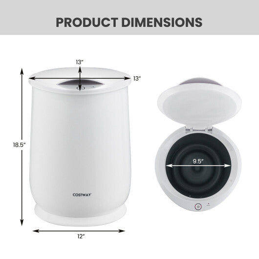 20L Bathroom Towel Warmer with Auto Shut-White - Color: White W2B