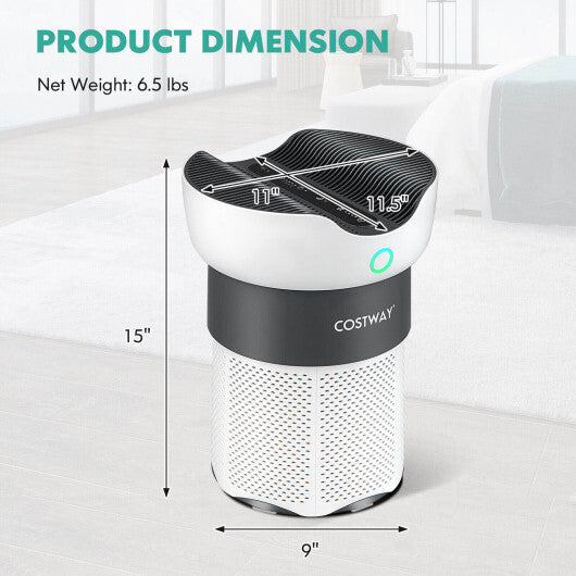 Air Purifier with Sleep Mode for Home Office up to 1300 Sq Ft - Color: White W2B