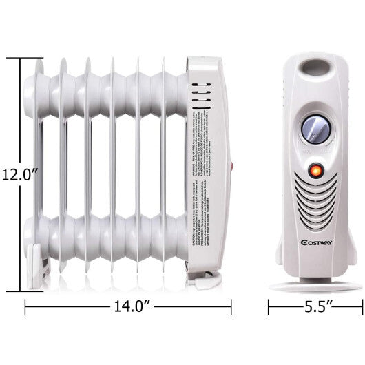 700 W Portable Mini Electric Oil-Filled Radiator Heater