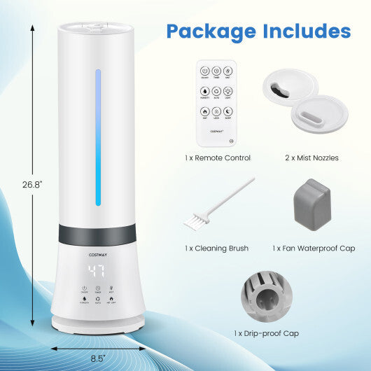 5.5L Cool Mist Humidifiers with Remote Control and 12 Hours Timer W2B