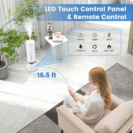 5.5L Cool Mist Humidifiers with Remote Control and 12 Hours Timer W2B