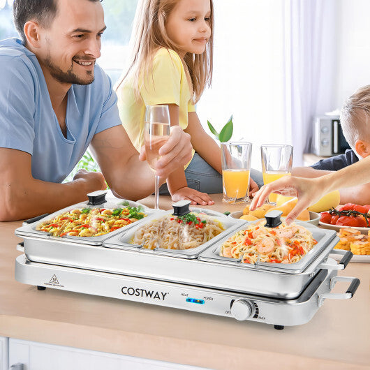 2 in 1 Electric Warming Tray with Temperature Control W2B