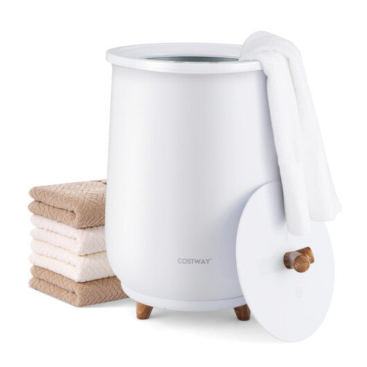 23L Large Luxury Bucket-Style Towel Warmer with Fragrant Disc Holder-White W2B