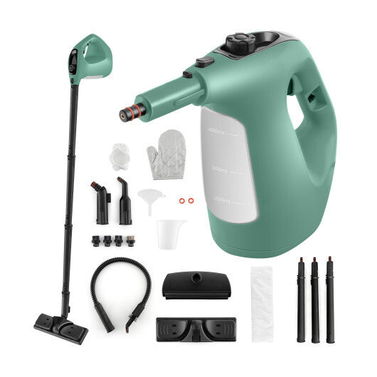 1400W Handheld Steam Cleaner with 14-Piece Accessory Kit and Child Lock-Blue W2B