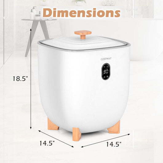 25L Towel Warmer Bucket with 2 Temperature Settings and Auto Shut Off-White W2B