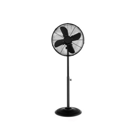 16 Inch Pedestal Standing Fan Oscillating Pedestal Fan with 3 Speeds and Adjustable Height-Black W2B