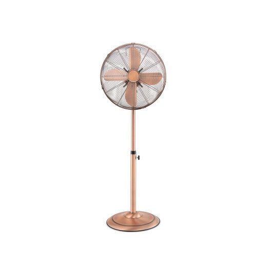 16 Inch Pedestal Standing Fan Oscillating Pedestal Fan with 3 Speeds and Adjustable Height-Black W2B