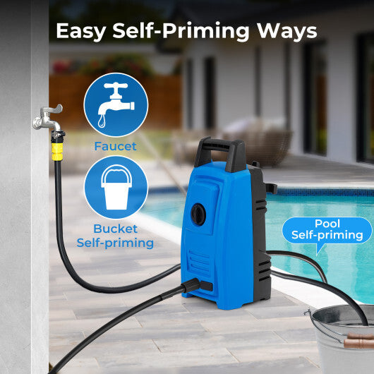 1900 PSI 1.8 GPM Electric Pressure Washer with 4 Quick Connect Nozzles-Blue W2B