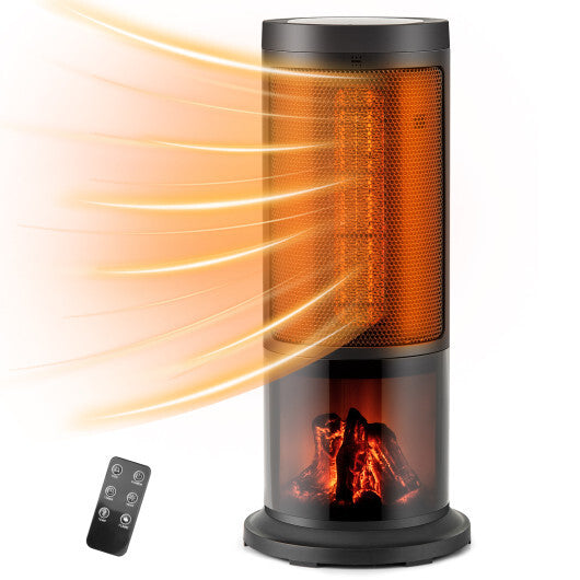 17 Inch 1500W Portable Tower Space Heater with 135 Oscillation-Black W2B