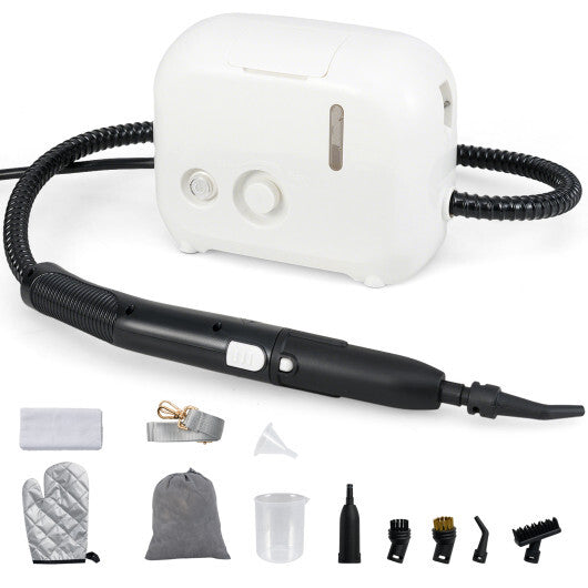 1500W Portable Steam Cleaner with 34 oz Water Tank-White W2B