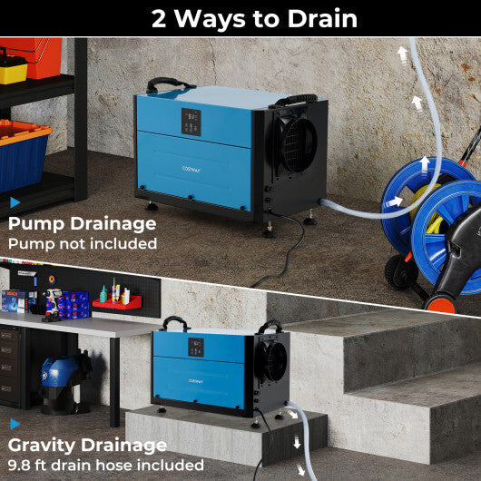 192 Pint Crawl Space Dehumidifier with 3 Modes and 24H Timer-Blue W2B