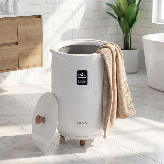 20 L Large Blanket and Towel Warmer with 3 Heat Levels for Bathroom-White W2B