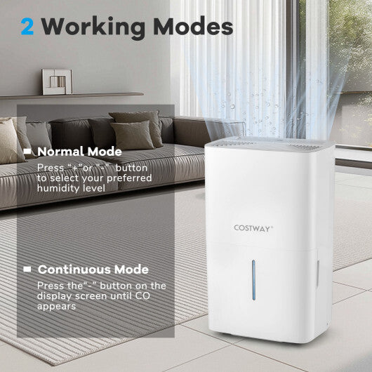 94.5 Pints Dehumidifier with 24H Timer and LED Display-White