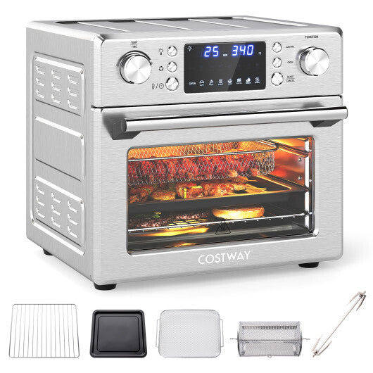 Stainless Steel Countertop Convection Oven with Bake-Silver