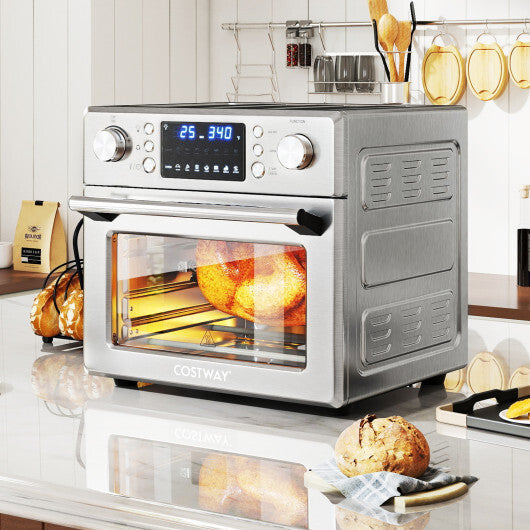 Stainless Steel Countertop Convection Oven with Bake-Silver