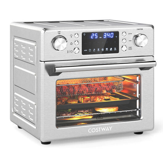 Stainless Steel Countertop Convection Oven with Bake-Silver