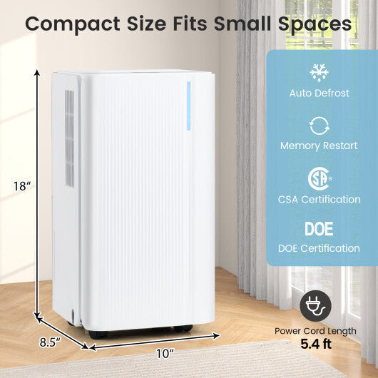 32 Pints 2000 Sq.ft Portable Dehumidifier for Home and Basement-White W2B