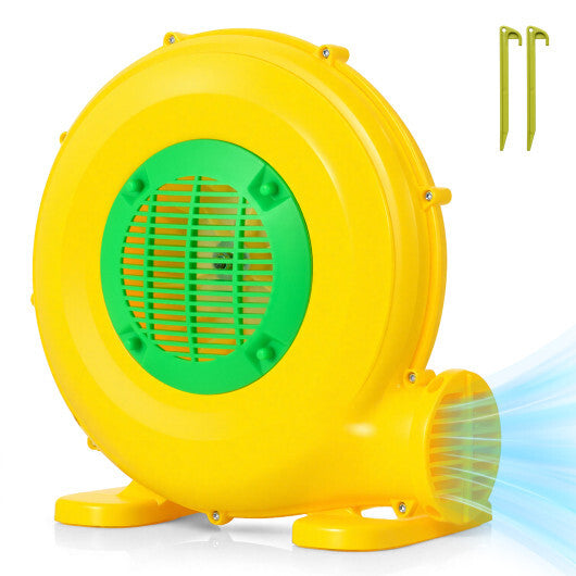 610W Bounce House Blower with Handle and Ground Stakes