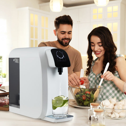 Countertop Reverse Osmosis Water Filter 5-Stage RO + PPC Water Filtration System with UV Light-White W2B