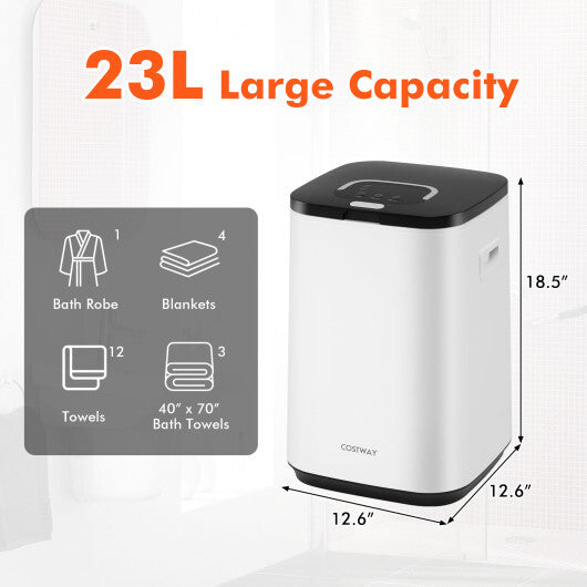 23L Large Hot Towel Heater with Rapid Heating and Adjustable Timer-WH