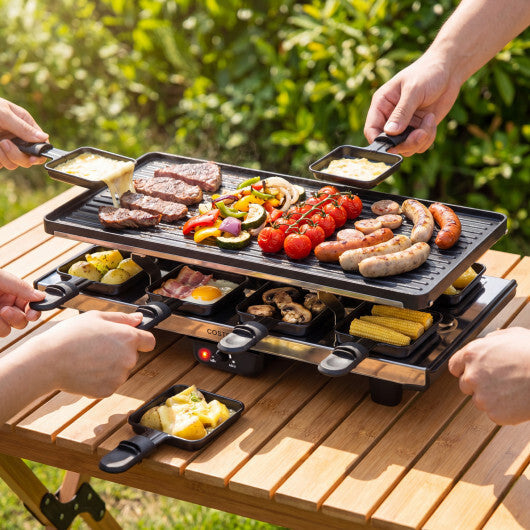 2-in-1 Table Grill and Griddle with Reversible Nonstick Plate for 8 W2B
