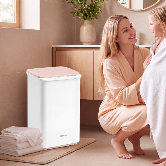 Heated Towel Warmer with 4 Heat Timer and Auto Shut Off for Oversized Towels-White W2B