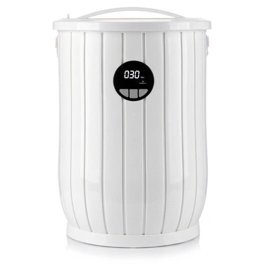 Towel Warmer Heated Bucket with Auto Shut Off and Fragrance Tray for Bathrooms-White W2B