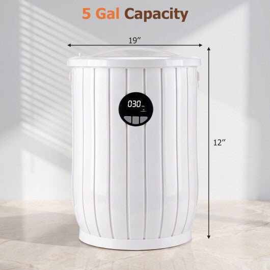 Towel Warmer Heated Bucket with Auto Shut Off and Fragrance Tray for Bathrooms-White W2B