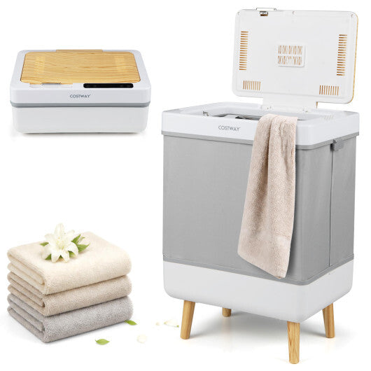 Towel Warmer Bucket with Foldable Design and Auto Shut Off for Bathroom-Natural W2B