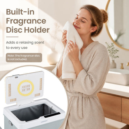 Towel Warmer Bucket with Foldable Design and Auto Shut Off for Bathroom-Natural W2B