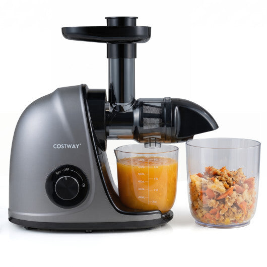 Cold Press Juicer Machine with 95% High Yield and 2-Speed Modes-Sliver W2B
