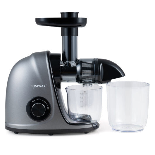 Cold Press Juicer Machine with 95% High Yield and 2-Speed Modes-Sliver W2B