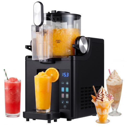 68 oz Frozen Drink Maker and Slushy Machine for Home-Black W2B