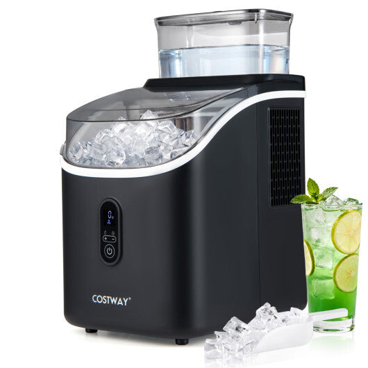 Countertop Ice Maker with External Tank and Self-Cleaning 13 Thickness Levels-Black W2B