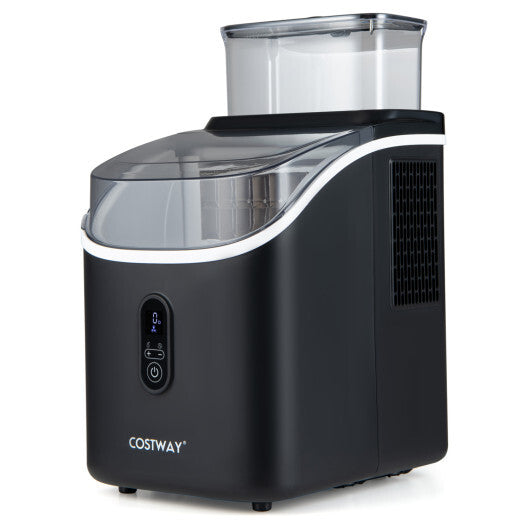 Countertop Ice Maker with External Tank and Self-Cleaning 13 Thickness Levels-Black W2B